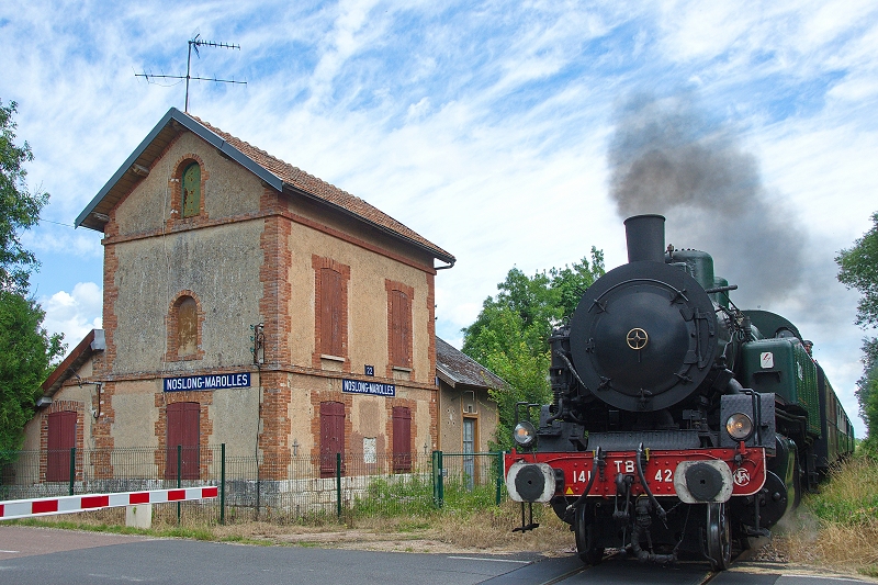 La halte de Noslong-Marolles, contemporaine de la compagnie du chemin de fer de Montereau à Troyes à la fin des années 1840 (photo C.Santiciolli)